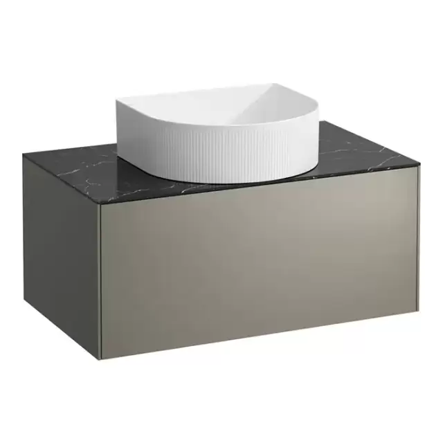 Laufen Sonar Тумба под раковину, 77.5х45.5х34см., 1 ящик, цвет: титан и черный мрамор