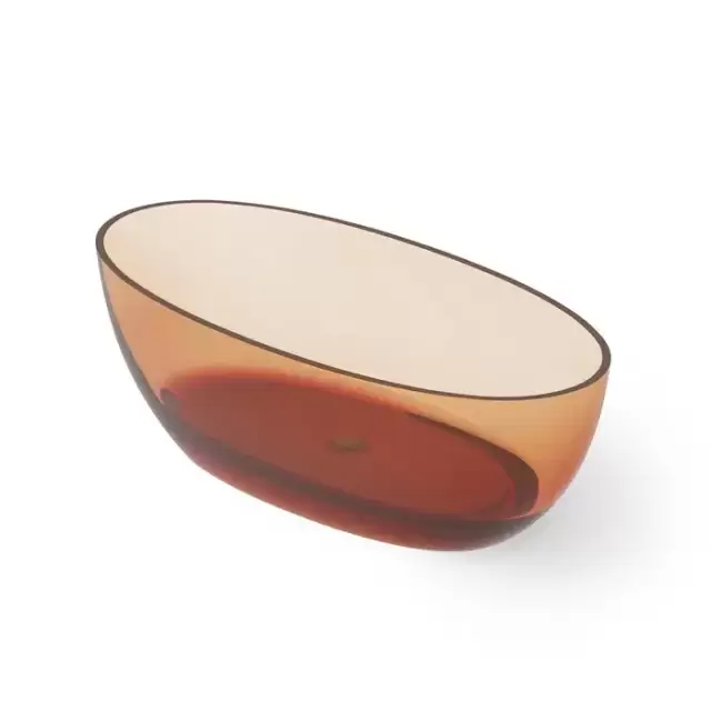 Dea Design Nature Ванна 170х80х55см., отдельностоящая, Glasstech, прозрачная смола, цвет: Sunset R1