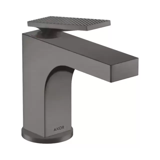 Axor Citterio Смеситель для раковины 90, на 1 отв., с донным клапаном, текстура, цвет: шлифованный черный хром