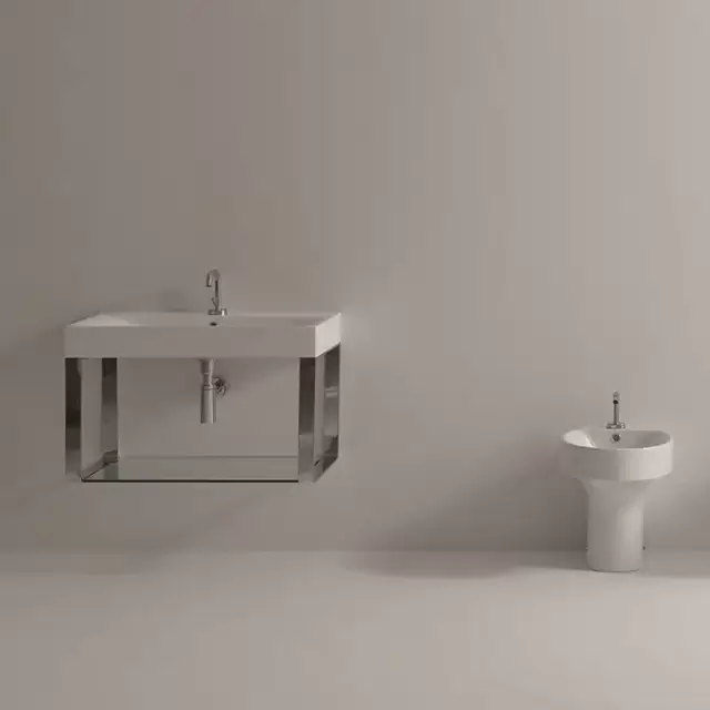 Kerasan Cento Раковина 100х45 см, 1 отв., цвет: белый