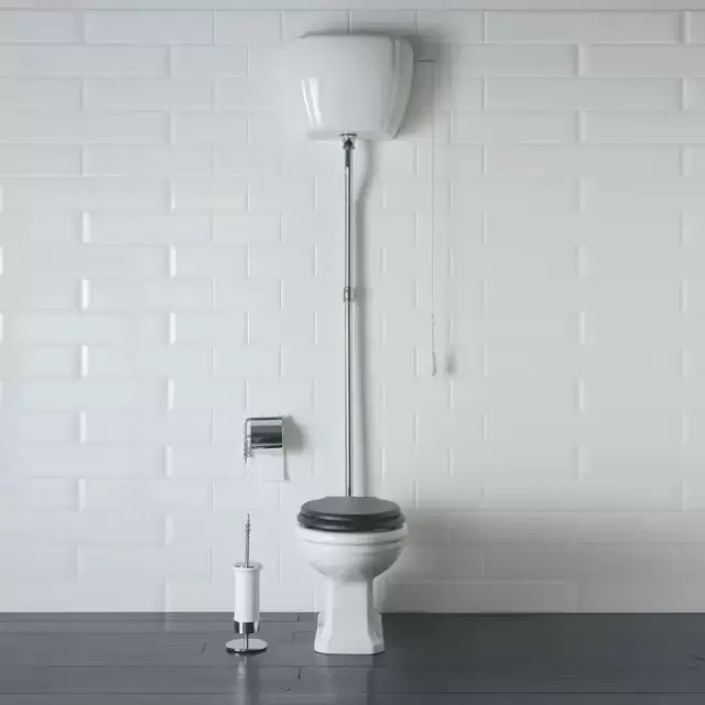 Globo Paestum Унитаз напольный  58х37,5см, слив универсальный, с высоким бачком, трубой, цвет: белый/хром