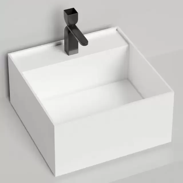 Salini Armonia Раковина 45x45x25см., без отв., накладная, S-Sense, цвет: белый глянцевый