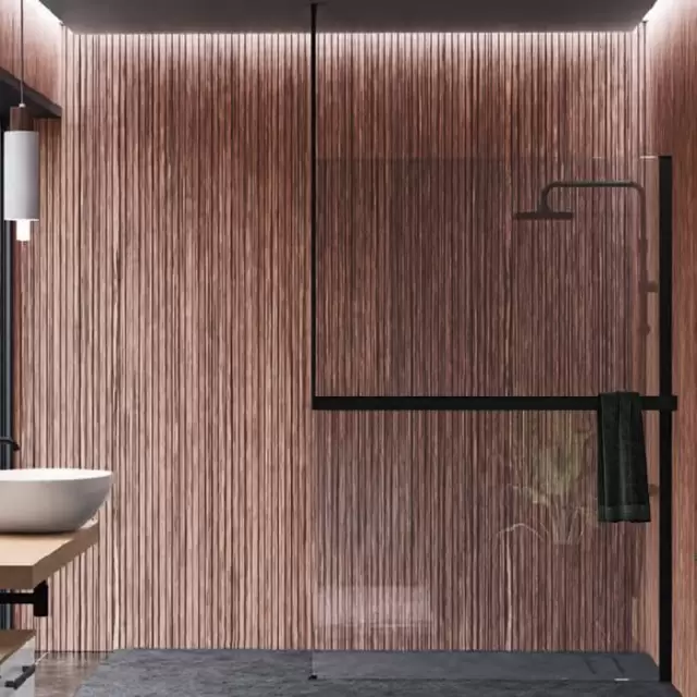 Novellini Kuadra H Душевое ограждение 160х205cм., с свободным входом, Dx, с потолочн кронштейн, с полотенцедер, стекло прозрачное, цвет: черный матовый