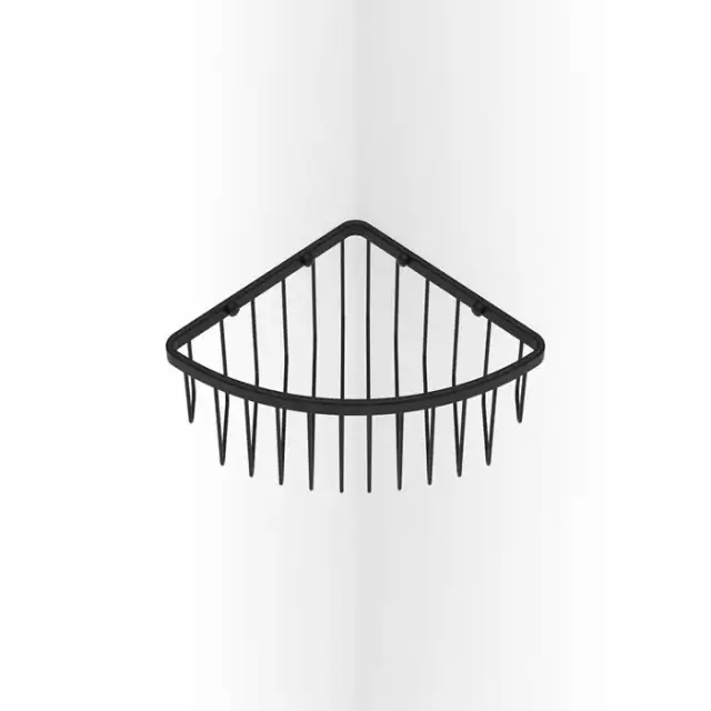 Decor Walther DW 229 Полочка для душа, угловая, подвесная, цвет: черный матовый