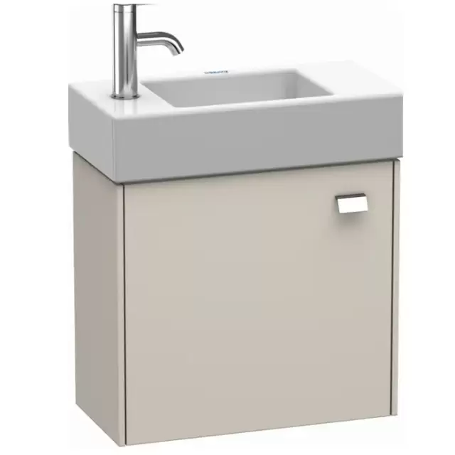 Duravit  Brioso Тумба подвесная 48.4х23.9х44.2см, с раковиной, с 1 дверкой петли слева L, цвет: серо-коричневый матовый