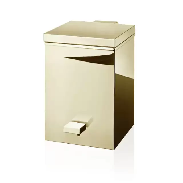 Decor Walther TE 75 SC Ведро 17.5x21x26.5см, с педалью и крышкой, softclose, напольное, цвет: золото
