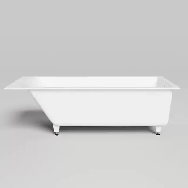 Salini Cascata KIT Встраиваемая ванна 170х70х60см., донный клапан "Click-Clack" белый, сифон, ножки, мат-л: S-Sense, цвет: белый глянцевый