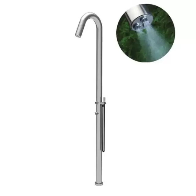 Fima Carlo Frattini Outdoor Душевая колонна с одним выходом OUTSIDE, цвет: нержавеющая сталь