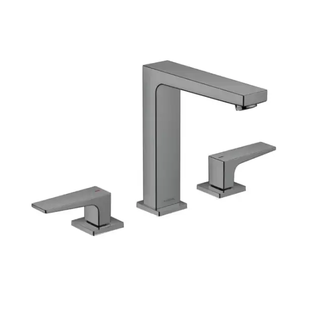 Hansgrohe Metropol Смеситель для раковины 160, на 3 отв, с донным клапаном, излив 152мм, цвет: шлифованный черный хром