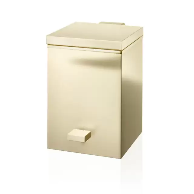 Decor Walther TE 75 SC Ведро 17.5x21x26.5см, с педалью и крышкой, softclose, напольное, цвет: золото матовое