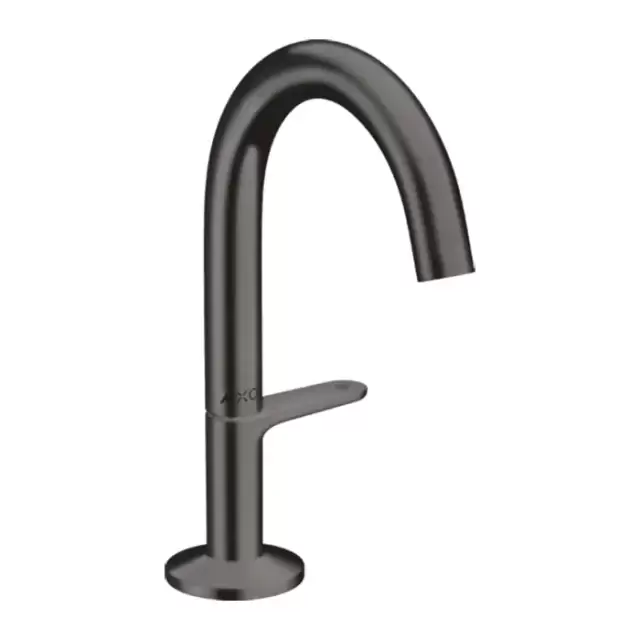Axor One Смеситель для раковины Sel 140, на 1 отв., с донным клапаном Push-Open, цвет: шлифованный черный хром