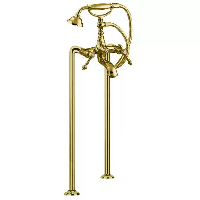 Fima Carlo Frattini Epoque Смеситель для ванны, напольный, с ручным душем, цвет: золото