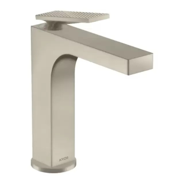 Axor Citterio Смеситель для раковины 160, на 1 отв., излив h: 16см, с донным клапаном, с текстурой, цвет: шлифованный никель