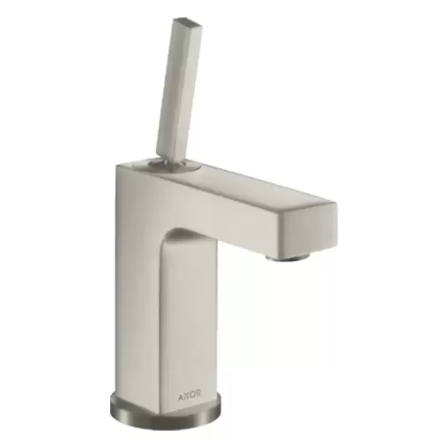 Axor Citterio Смеситель для раковины 110, на 1 отв., излив 10.4см., без донного клапана, цвет: сталь