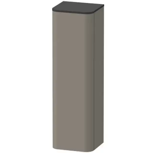 Duravit Happy D.2 Plus Пенал подвесной 133.6x40x36см 1 дверь, 3 стекл. полки, DX, цвет: stone grey satin matt