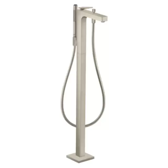 Axor Citterio Смеситель для ванны, напольный, с ручным душем, цвет: шлифованный никель