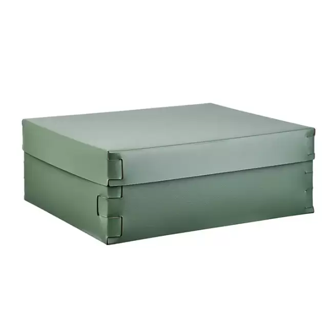 Colombo Adj Коробка Snob 36x30хH13.5см., настольная, цвет: эвкалипт/небесный