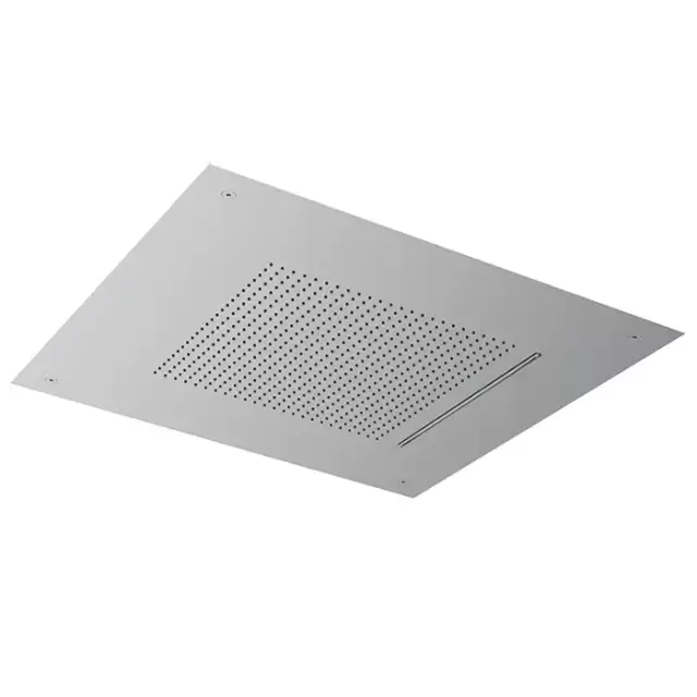 Almar Velvet Rain Верхний душ, встраиваемый, 49,8х49,8см., 2 типа струи, цвет: нержавеющая сталь брашированная