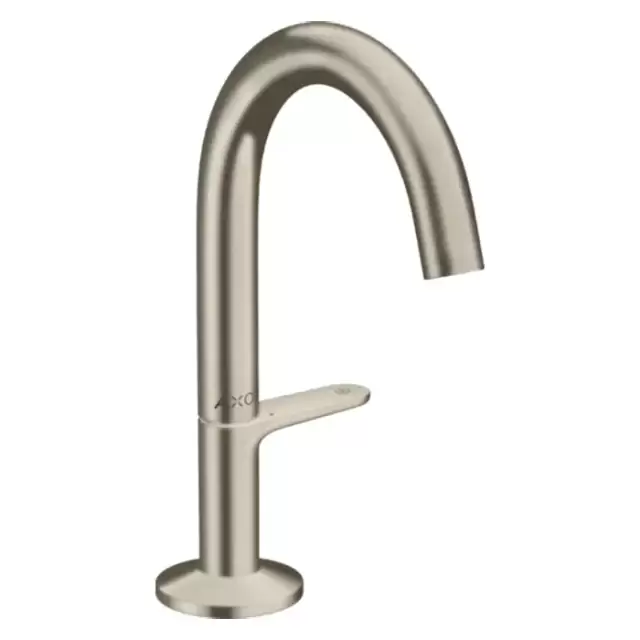 Axor One Смеситель для раковины Sel 140, на 1 отв., с донным клапаном Push-Open, цвет: шлифованный никель