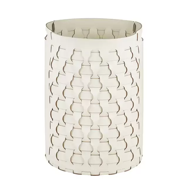 ADJ Круглая корзина для белья Dubai, D40xH57 см., цвет: белый/панна котта