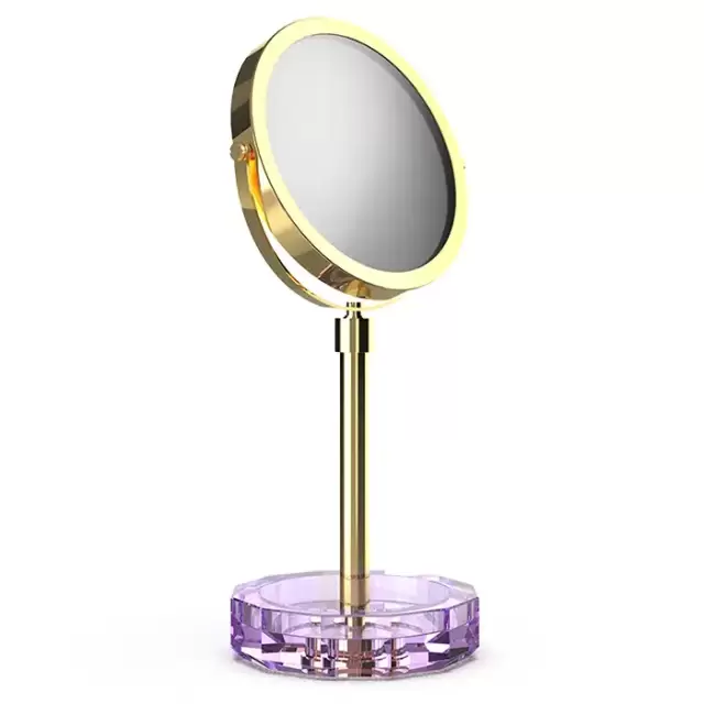 Decor Walther KR KSA Kristall Зеркало косметическое, настольное, цвет: фиолетовый/золото