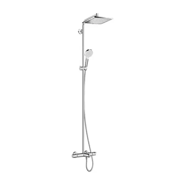 Hansgrohe Crometta E 240 SHP Душевая система 138см, с верхним душем 240х240мм., ручным душем и термостатическим смесителем, цвет: хром