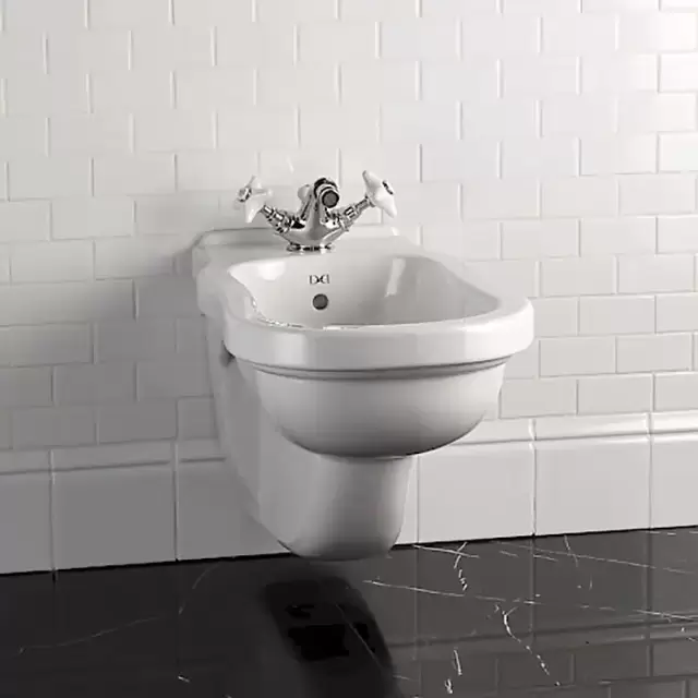 Devon&Devon Blues, Биде подвесное 55.5х34см., с одним отверстием под смеситель, цвет: белый