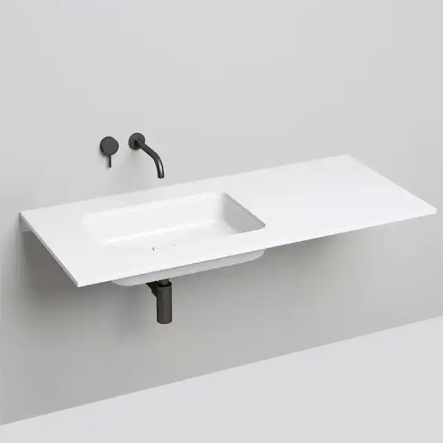 Salini Marea Раковина врезная снизу 55х38х12.6cм, без отв., без перелива, S-Stone, цвет: белый матовый