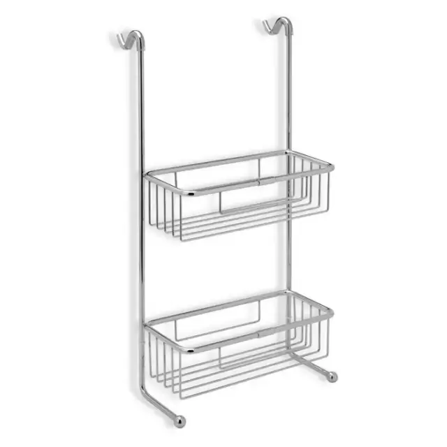 Colombo Complementi Полочка-решетка двойная для душа, цвет: хром