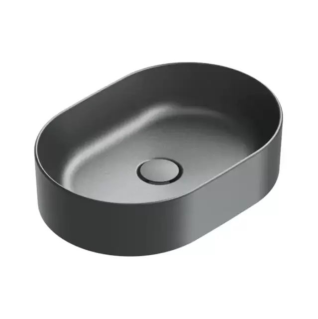 Catalano Zero Раковина 50x35см, накладная, без отв., без перелива, цвет: черный матовый