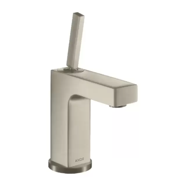 Axor Citterio Смеситель для раковины 110, на 1 отв., излив: 10.4cм., с донным клапаном, цвет: шлифованный никель