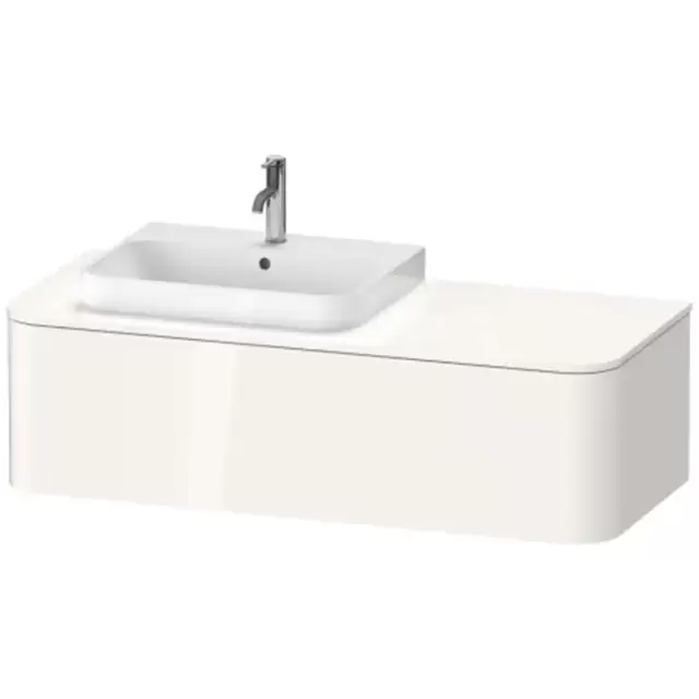 Duravit Happy D.2 Plus Тумба подвесная 130x48х35.4см, с раковиной и 1 ящиком, SX, цвет: белый глянцевый