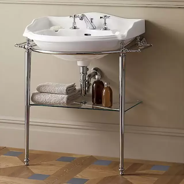 Devon&Devon Boston Консоль 54х50см, с раковиной на 3 отв., напольная, цвет: хром