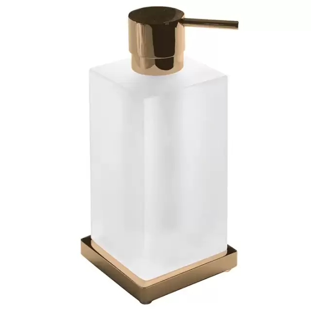 Colombo Look Дозатор для жидкого мыла, настольный, цвет: PVD Vintage/матовое стекло
