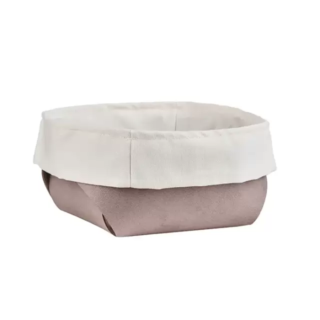 ADJ Корзина для хлеба, 20x20xH9 см., цвет: пепельная роза/устричный