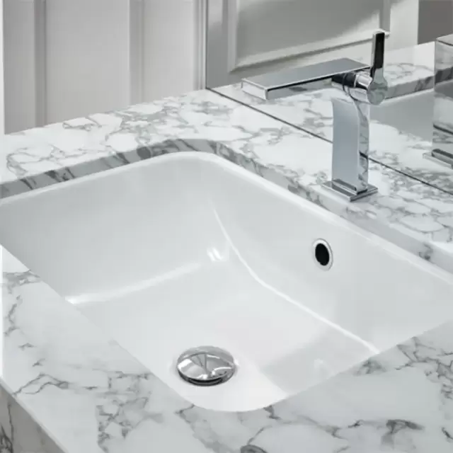 Bette One Раковина встраиваемая под столешницу 43.4&times;41.6&times;13см, без отв., с переливом, сталь, цвет: белый