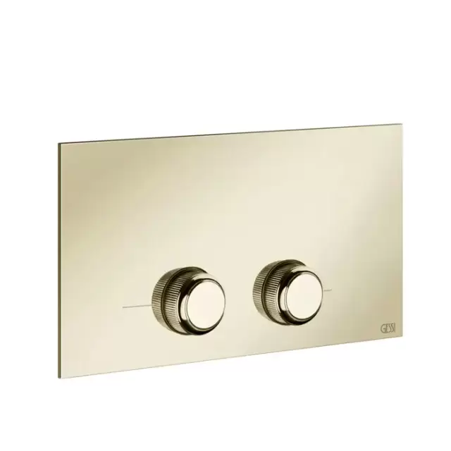 Gessi Venti20 Клавиша смыва для унитаза двойная, для инсталляций Viega, цвет: Brass PVD