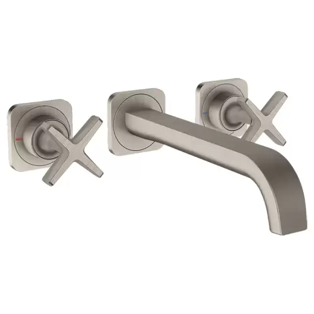 Axor Citterio E Смеситель для раковины, встраиваемый, излив: 22см., цвет: сталь