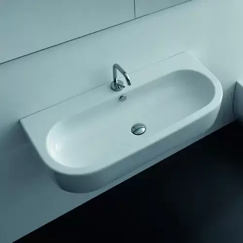 Kerasan Flo раковина 90х42 см, 1 отв., цвет: белый