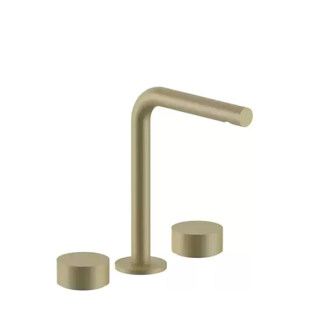 Fantini AF/21 Смеситель для раковины, 3 отв., высокий излив: 15.5 см, цвет: Matt British Gold PVD