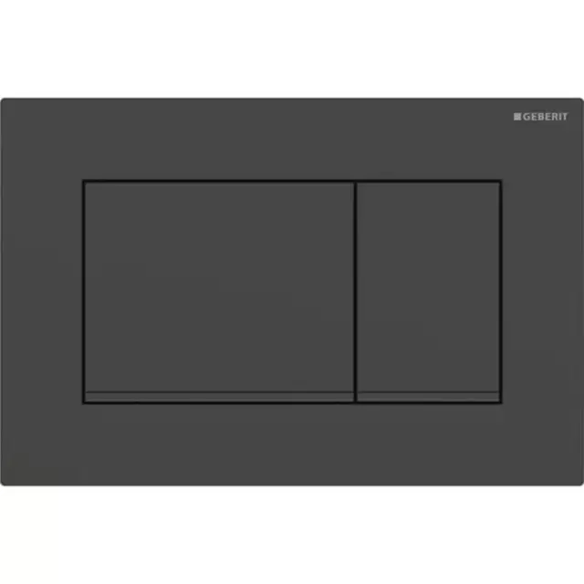 Geberit Sigma20 Клавиша для двойного смыва, квадратная, цвет: черный матовый