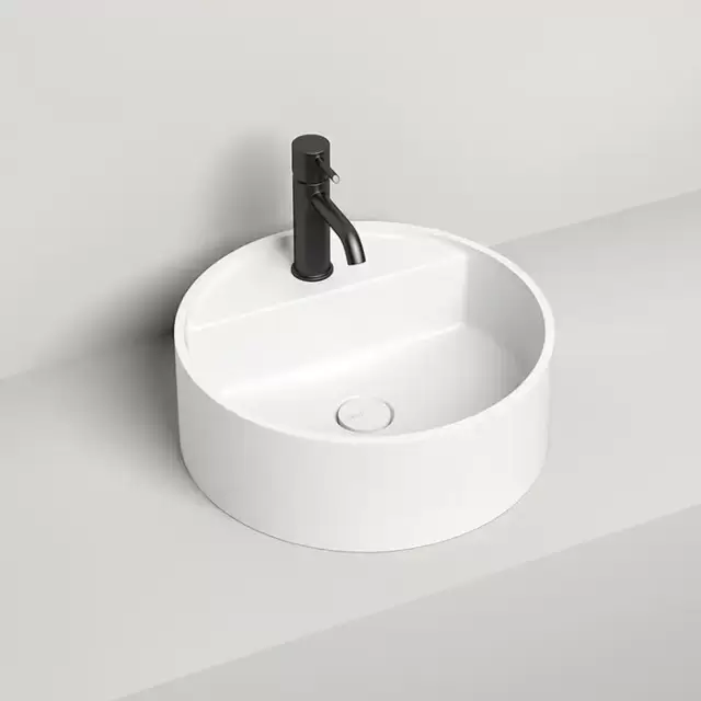 Salini Armonia Top 202 Раковина накладная 45х45х11.6см., с 1 отв., донный клапан, материал: S-Sense, цвет: белый глянцевый