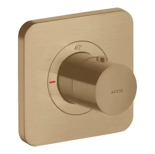Axor Citterio E Смеситель для душа, термостатический, встраиваемый, на 1 выход, (внешняя часть), цвет: шлифованная бронза