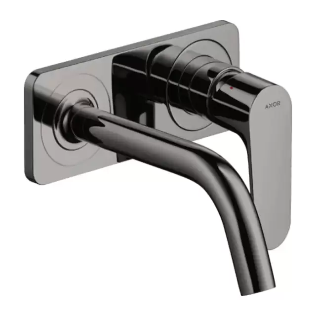 Axor Citterio M Смеситель для раковины, встраиваемый, излив: 16.7см., с панелью, цвет: полированный черный хром