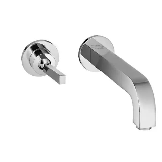 Axor Citterio, Смеситель для раковины,однорычажный, с розетками иизливом 165 мм, настенный монтаж,СМ, внешняя часть, цвет: хром