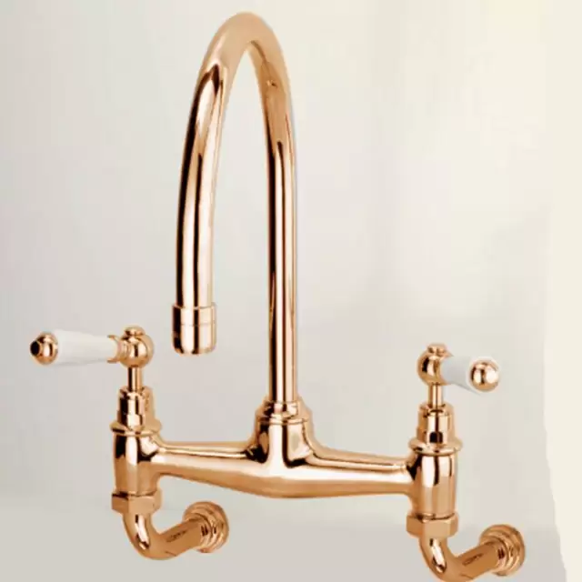 Devon&Devon Heritage Смеситель для кухни настенный, цвет: золото