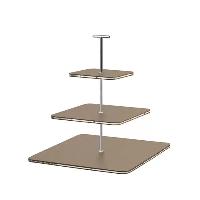 ADJ Сервировочная стойка 30x30xH35см., ручка "Т", цвет: капучино/фурнитура хром