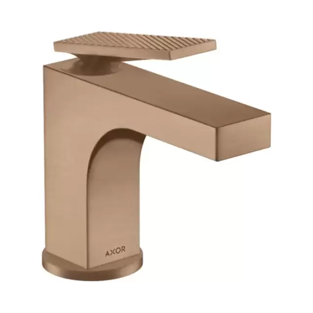 Axor Citterio Смеситель для раковины 90, на 1 отв., с донным клапаном, текстура, цвет: шлифованное красное золото
