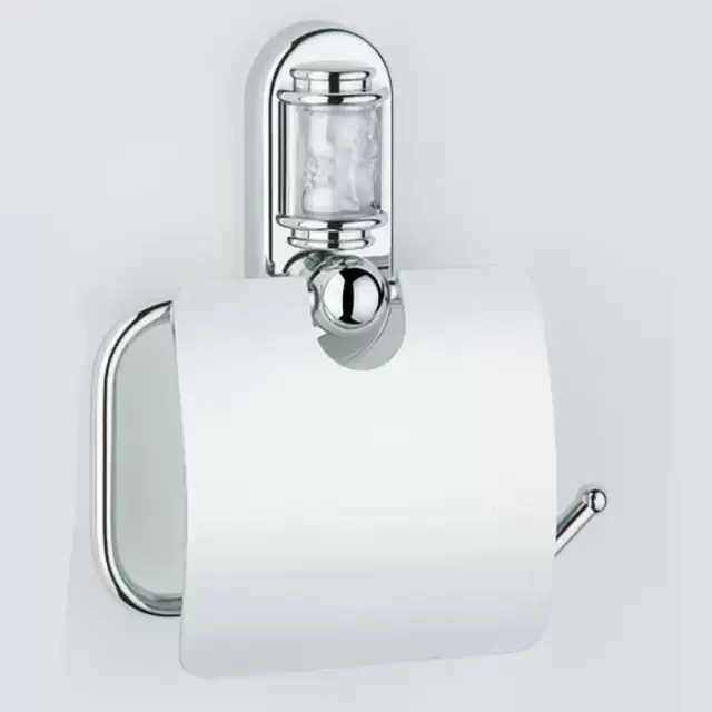 THG Ange Держатель туалетной бумаги с крышкой, подвесной, цвет: хром