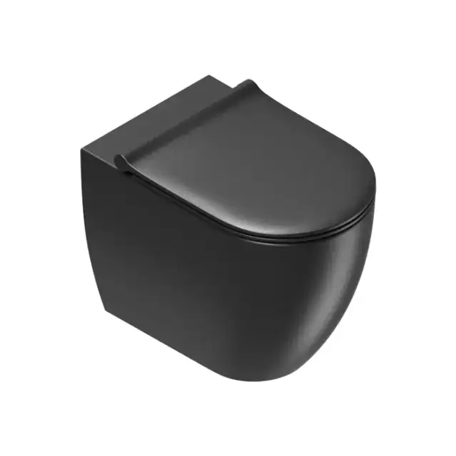 Catalano Sfera Унитаз напольный 55x35см, безободковый, смыв Tornado, покрытие Twinglaze+, цвет: черный матовый
